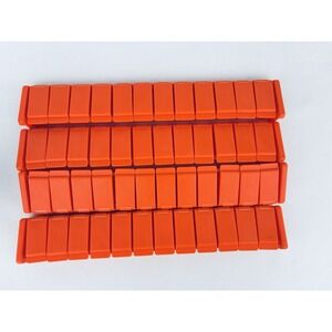 Vintage Probe Replacement Pieces Part All Four (4) Orange Letter Trays 1976